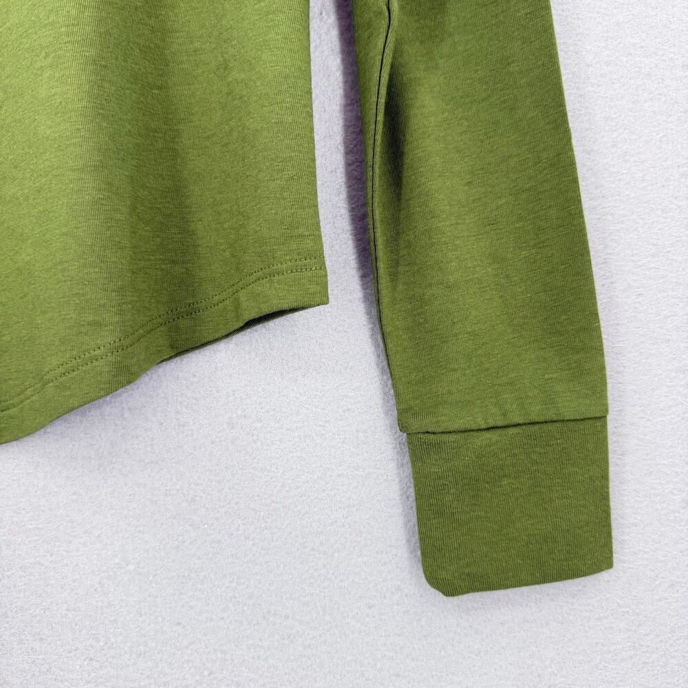 Universal Standard NEW Green Long Sleeve Tee Rex Crew Casual Basic Soft T-shirt - Picture 8 of 13